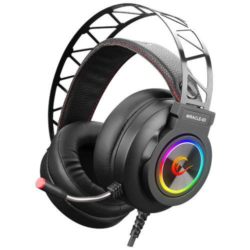 Rampage Miracle-X5 Siyah RGB Led 7.1 Surround Sound System Mikrofonlu Oyunc