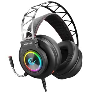Rampage Miracle-X5 Siyah RGB Led 7.1 Surround Sound System Mikrofonlu Oyunc