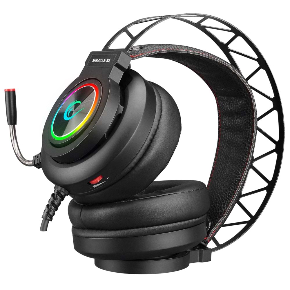 Rampage Miracle-X5 Siyah RGB Led 7.1 Surround Sound System Mikrofonlu Oyunc