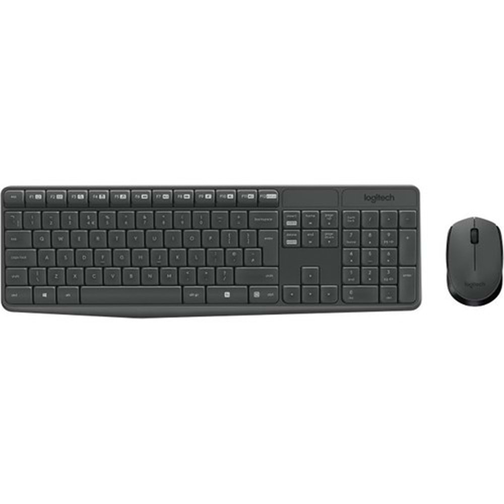 Logitech Mk235 USB Kablosuz Türkçe Klavye Mouse Seti - Siyah