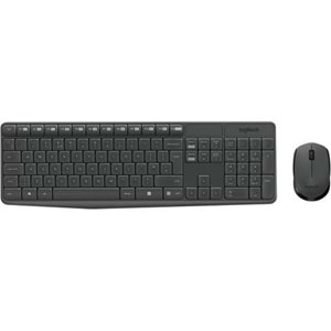Logitech Mk235 USB Kablosuz Türkçe Klavye Mouse Seti - Siyah