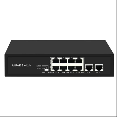 URANIUM POE-8020-96W 8 PORT 10/100 + 2 PORT 10/100 RJ45 UPLINK POE SWITCH (REALTEK CHIPSET)