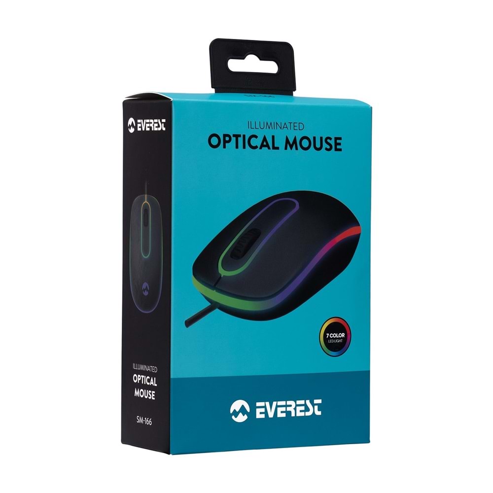 Everest Sm-166 Usb Kırmızı Işıklı Optik Mouse