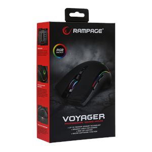 Rampage SMX-R27 VOYAGER Usb RGB Işıklı Makrolu 1200/2400/4800/7200dpi Gamin