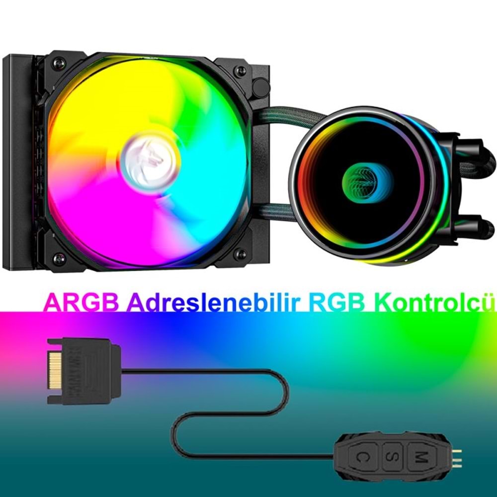 Gametech Hydra AHD120mm ARGB | Sıvı Soğutma Sistemi