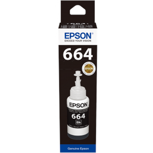 Epson T6641 Siyah Mürekkep Kartuş 70ML L355 L365 L210 L220 L565 L550 Orjinal