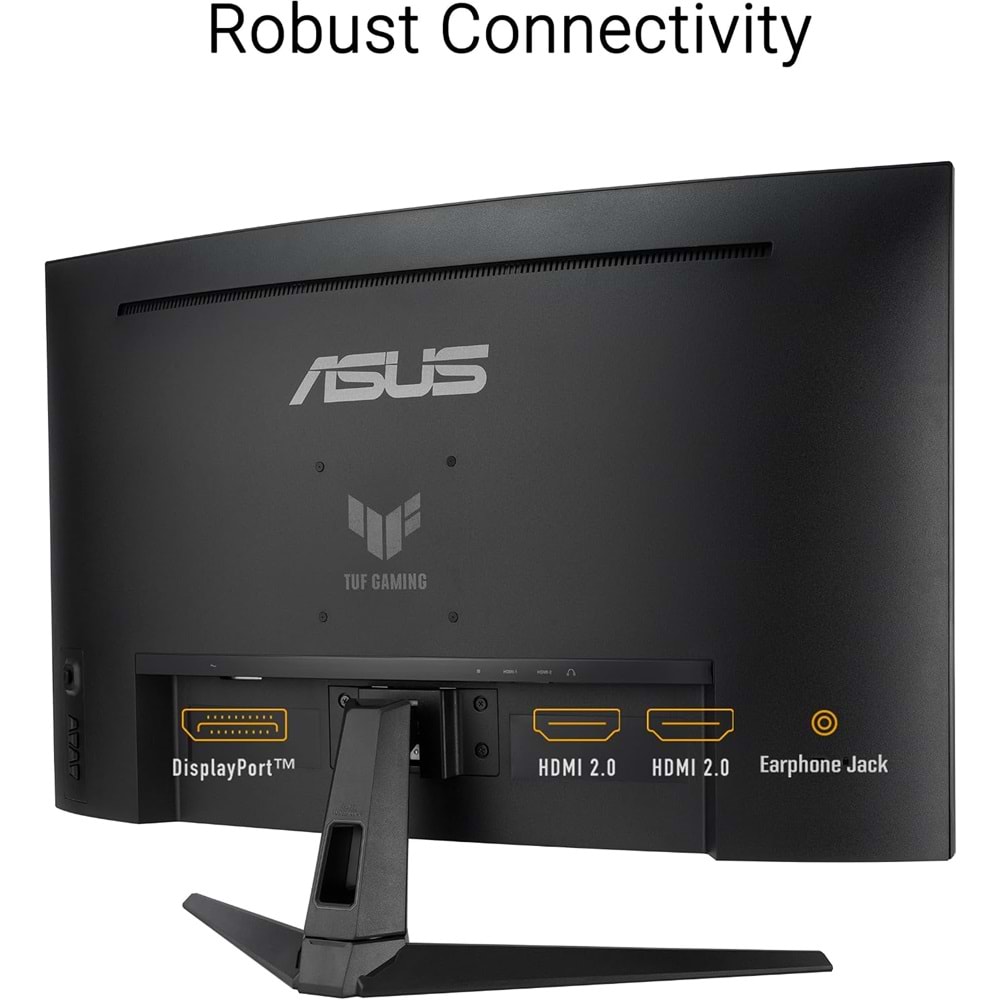 ASUS TUF GAMING VG32VQM5B 31.5 Fast VA KAVİSLİ FREESYNC VE GSYNC UYUMLU HDR 1920x1080 0.5ms 250Hz 300cd DP HDMI Hoparlör VESA 3YIL 120% Srgb FLICKER-FREE,ÇERÇEVESİZ,DÜŞÜK MAVİ IŞIK Monitör