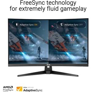 ASUS TUF GAMING VG32VQM5B 31.5 Fast VA KAVİSLİ FREESYNC VE GSYNC UYUMLU HDR 1920x1080 0.5ms 250Hz 300cd DP HDMI Hoparlör VESA 3YIL 120% Srgb FLICKER-FREE,ÇERÇEVESİZ,DÜŞÜK MAVİ IŞIK Monitör