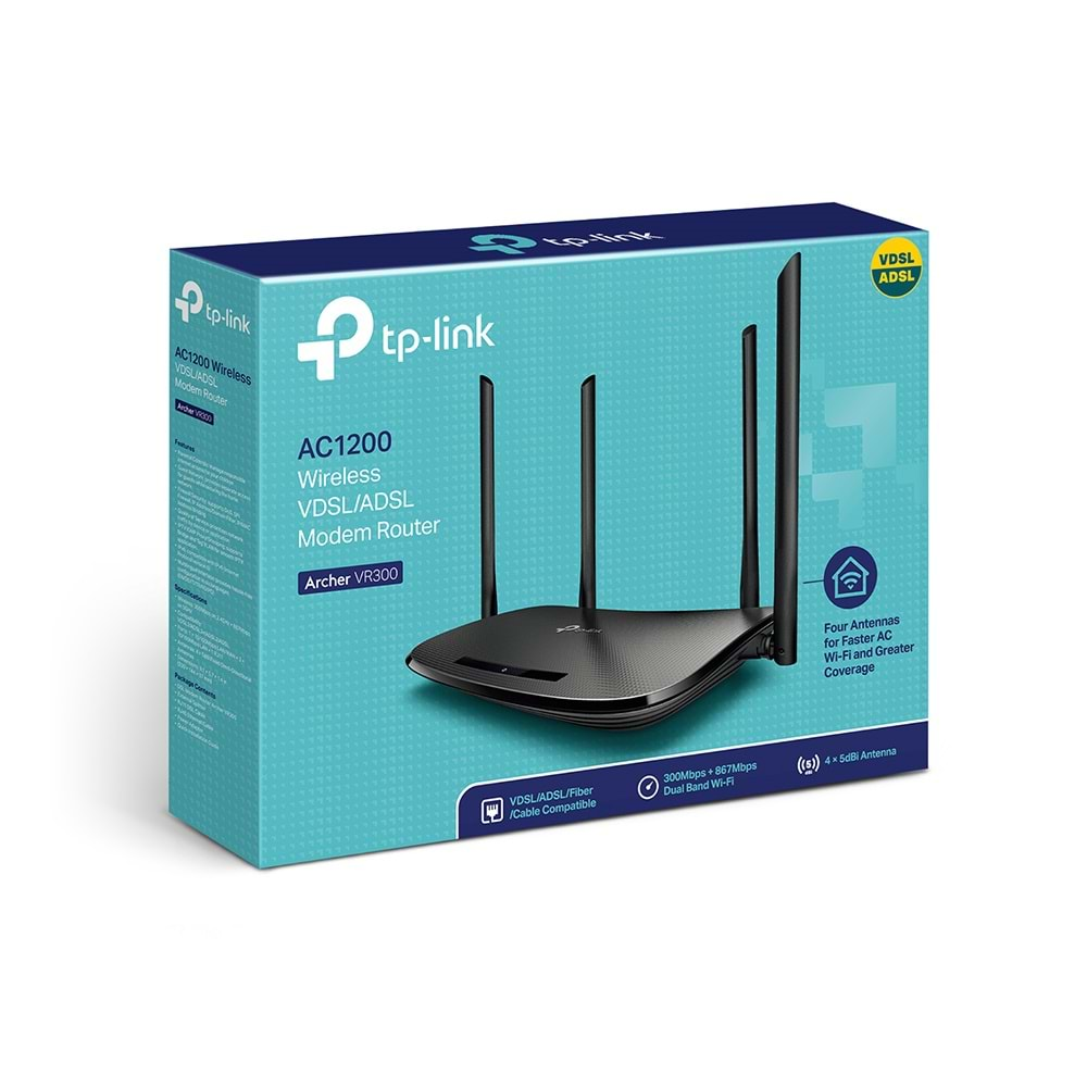 TP-Link Archer VR300 AC1200 VDSL/ADSL Modem Router