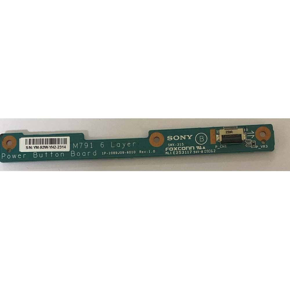 Sony Vaio VGN-NS20E M791 Power Button 1P-1089J09-6010