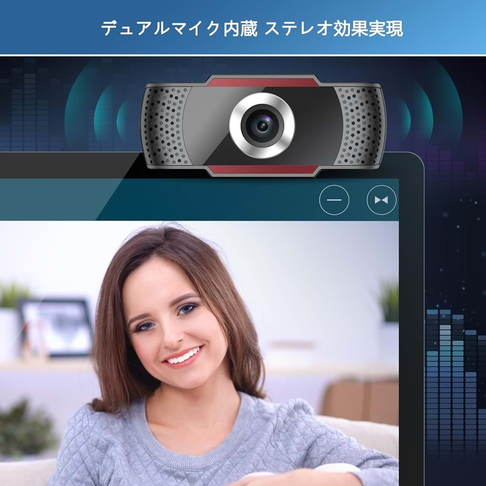 Joyaccess 1080P Webcam ve Mikrofon 105°USB Kamera