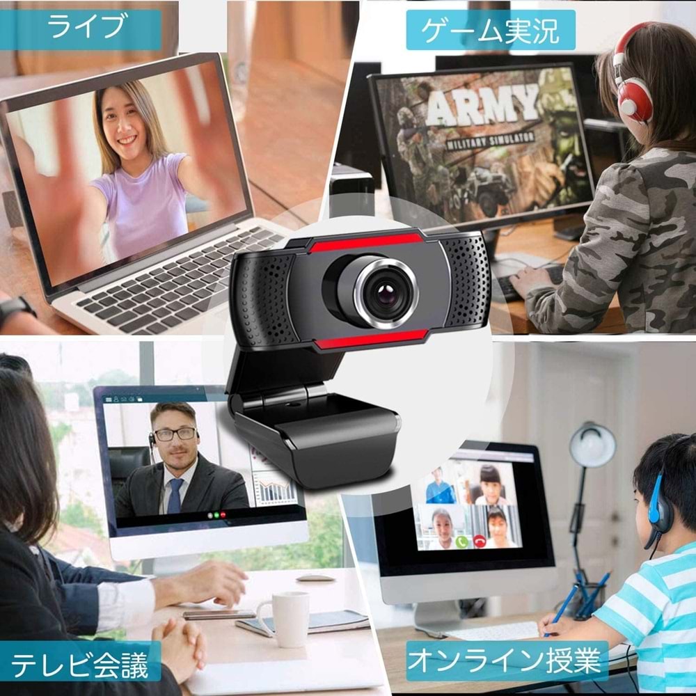 Joyaccess 1080P Webcam ve Mikrofon 105°USB Kamera