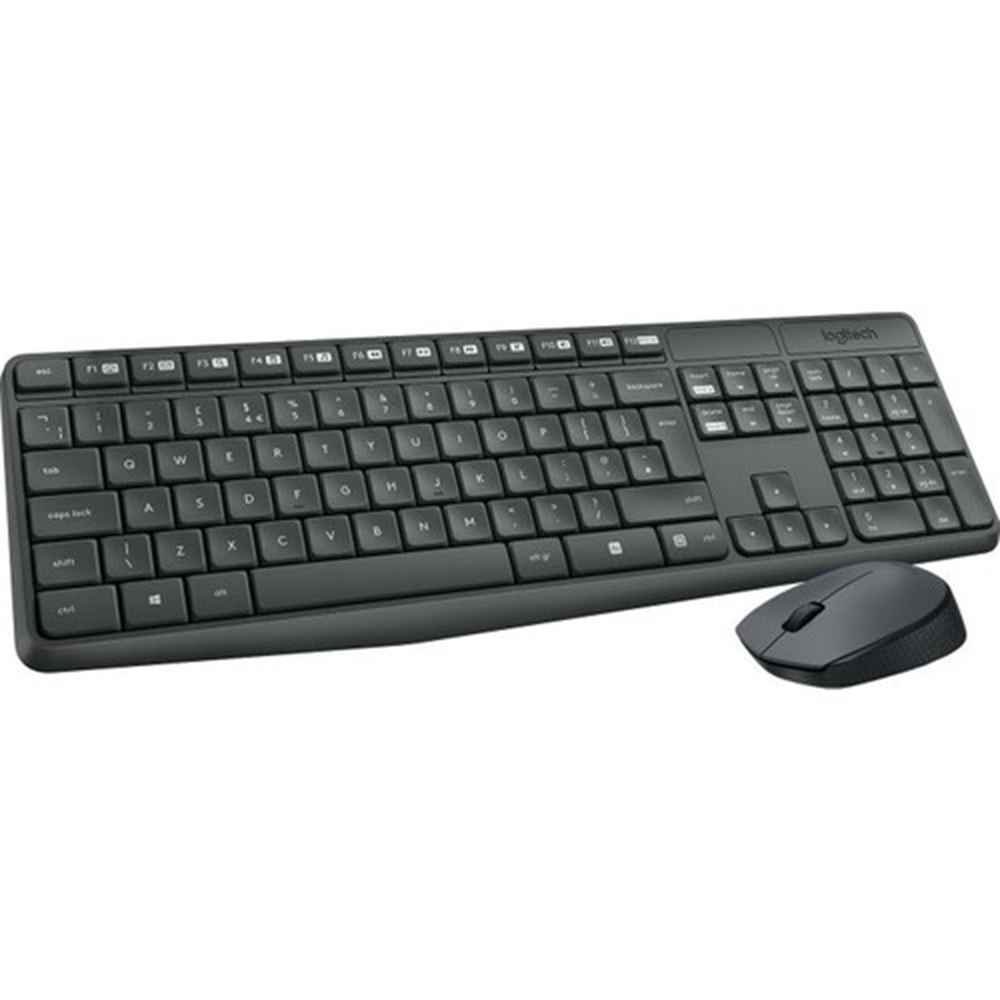 Logitech Mk235 USB Kablosuz Türkçe Klavye Mouse Seti - Siyah