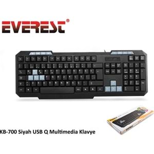 Everest Kb-700 Siyah Usb Multimedia Klavye